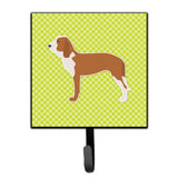 Caroline'S Treasures Spanish Hound Checkerboard Green Leash Or Key Holder Bb3791Sh4, Small, Multicolor