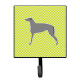 Caroline'S Treasures Scottish Deerhound Checkerboard Green Leash Or Key Holder Bb3796Sh4, Small, Multicolor