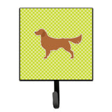 Caroline'S Treasures Golden Retriever Checkerboard Green Leash Or Key Holder Bb3804Sh4, Small, Multicolor
