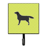 Caroline'S Treasures Black Labrador Retriever Checkerboard Green Leash Or Key Holder Bb3808Sh4, Small, Multicolor