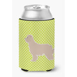 Caroline'S Treasures Pyrenean Shepherd Checkerboard Green Can Or Bottle Hugger Bb3818Cc, Can Hugger, Multicolor