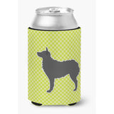Caroline'S Treasures Croatian Sheepdog Checkerboard Green Can Or Bottle Hugger Bb3821Cc, Can Hugger, Multicolor