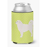 Caroline'S Treasures Bb3827Cc Polish Tatra Sheepdog Checkerboard Green Can Or Bottle Hugger, Multicolor