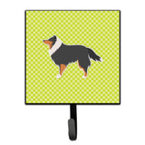 Caroline'S Treasures Sheltie/Shetland Sheepdog Checkerboard Green Leash Or Key Holder Bb3830Sh4, Small, Multicolor