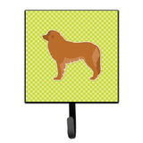 Caroline'S Treasures Leonberger Checkerboard Green Leash Or Key Holder Bb3858Sh4, Small, Multicolor