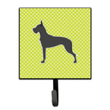 Caroline'S Treasures Dane Checkerboard Green Leash Or Key Holder Bb3875Sh4, Small, Multicolor