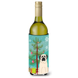 Caroline'S Treasures Bb4142Literk Merry Christmas Tree Mastiff White Wine Bottle Beverage Insulator Hugger, 750Ml, Multicolor,