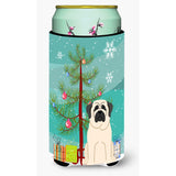 Caroline'S Treasures Merry Christmas Tree Mastiff White Tall Boy Beverage Insulator Hugger Bb4142Tbc, Multicolor