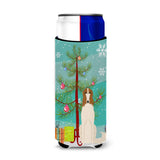 Caroline'S Treasures Bb4148Muk Merry Christmas Tree Borzoi Michelob Ultra Hugger For Slim Cans, Multicolor