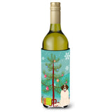 Caroline'S Treasures Bb4152Literk Merry Christmas Tree Moscow Watchdog Wine Bottle Beverage Insulator Hugger, 750Ml, Multicolo