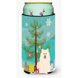 Caroline'S Treasures Merry Christmas Tree Samoyed Tall Boy Beverage Insulator Hugger Bb4155Tbc, Multicolor