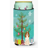 Caroline'S Treasures Merry Christmas Tree Russian Spaniel Tall Boy Beverage Insulator Hugger Bb4156Tbc, Multicolor