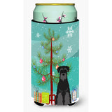 Caroline'S Treasures Merry Christmas Tree Standard Schnauzer Black Tall Boy Beverage Insulator Hugger Bb4157Tbc, Multicolor