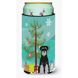 Caroline'S Treasures Merry Christmas Tree Standard Schnauzer Black Grey Tall Boy Beverage Insulator Hugger Bb4159Tbc, Multicol