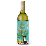 Caroline'S Treasures Bb4162Literk Merry Christmas Tree Greater Swiss Mountain Dog Wine Bottle Beverage Insulator Hugger, 750Ml