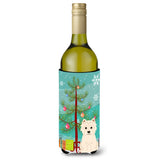Caroline'S Treasures Bb4167Literk Merry Christmas Tree Westie Wine Bottle Beverage Insulator Hugger, 750Ml, Multicolor
