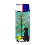 Caroline'S Treasures Bb4191Muk Merry Christmas Tree Giant Schnauzer Michelob Ultra Hugger For Slim Cans, Multicolor