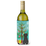 Caroline'S Treasures Bb4206Literk Merry Christmas Tree Briard Black Wine Bottle Beverage Insulator Hugger, 750Ml, Multicolor