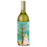 Caroline'S Treasures Bb4219Literk Merry Christmas Tree Cocker Spaniel Buff Wine Bottle Beverage Insulator Hugger, 750Ml, Multi