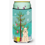 Caroline'S Treasures Merry Christmas Tree Cocker Spaniel Buff Tall Boy Beverage Insulator Hugger Bb4219Tbc, Multicolor
