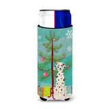 Caroline'S Treasures Bb4222Muk Merry Christmas Tree Dalmatian Michelob Ultra Hugger For Slim Cans, Multicolor