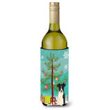 Caroline'S Treasures Bb4223Literk Merry Christmas Tree Smooth Fox Terrier Wine Bottle Beverage Insulator Hugger, 750Ml, Multic