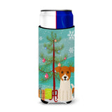 Caroline'S Treasures Bb4233Muk Merry Christmas Tree Jack Russell Terrier Michelob Ultra Hugger For Slim Cans, Multicolor