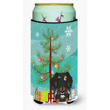 Caroline'S Treasures Merry Christmas Tree Wire Haired Dachshund Dapple Tall Boy Beverage Insulator Hugger Bb4253Tbc, Multicolo