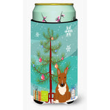 Caroline'S Treasures Merry Christmas Tree Bull Terrier Red Tall Boy Beverage Insulator Hugger Bb4259Tbc, Multicolor