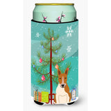 Caroline'S Treasures Merry Christmas Tree Bull Terrier Red White Tall Boy Beverage Insulator Hugger Bb4260Tbc, Multicolor