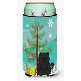 Caroline'S Treasures Merry Christmas Tree Chow Black Tall Boy Beverage Insulator Hugger Bb4268Tbc, Multicolor