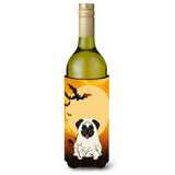 Caroline'S Treasures Bb4270Literk Halloween Pug Cream Wine Bottle Beverage Insulator Hugger, 750Ml, Multicolor