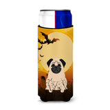 Caroline'S Treasures Bb4274Muk Halloween Pug Fawn Michelob Ultra Hugger For Slim Cans, Multicolor