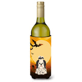 Caroline'S Treasures Bb4354Literk Halloween Shih Tzu Black White Wine Bottle Beverage Insulator Hugger, 750Ml, Multicolor