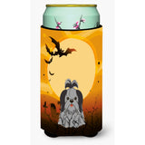 Caroline'S Treasures Halloween Shih Tzu Black Silver Tall Boy Beverage Insulator Hugger Bb4355Tbc, Multicolor