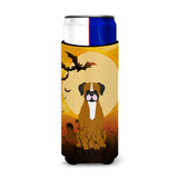 Caroline'S Treasures Bb4382Muk Halloween Flashy Fawn Boxer Michelob Ultra Hugger For Slim Cans, Multicolor