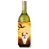 Caroline'S Treasures Bb4387Literk Halloween English Bulldog Brindle White Wine Bottle Beverage Insulator Hugger, 750Ml, Multic
