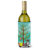 Caroline'S Treasures Asian Cat Merry Christmas Tree Wine Bottle Beverage Insulator Hugger, 750 Ml, Multicolor