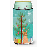 Caroline'S Treasures Australian Mist Cat Merry Christmas Tree Tall Boy Beverage Insulator Hugger, Multicolor