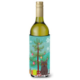 Caroline'S Treasures Chartreus Cat Merry Christmas Tree Wine Bottle Beverage Insulator Hugger, 750 Ml, Multicolor