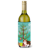 Caroline'S Treasures Manx Cat Merry Christmas Tree Wine Bottle Beverage Insulator Hugger, 750 Ml, Multicolor