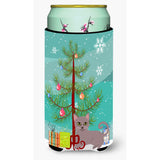 Caroline'S Treasures Russian Blue Cat Merry Christmas Tree Tall Boy Beverage Insulator Hugger, Multicolor