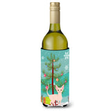 Caroline'S Treasures Sphynx Cat Merry Christmas Tree Wine Bottle Beverage Insulator Hugger, 750 Ml, Multicolor