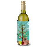 Caroline'S Treasures Tonkinese Cat Merry Christmas Tree Wine Bottle Beverage Insulator Hugger, 750 Ml, Multicolor