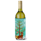 Caroline'S Treasures Toyger Cat Merry Christmas Tree Wine Bottle Beverage Insulator Hugger, 750 Ml, Multicolor