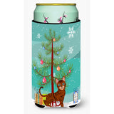 Caroline'S Treasures Toyger Cat Merry Christmas Tree Tall Boy Beverage Insulator Hugger, Multicolor