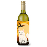 Caroline'S Treasures Halloween Turkish Angora Cat Wine Bottle Beverage Insulator Hugger, 750 Ml, Multicolor