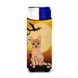 Caroline'S Treasures Halloween Australian Mist Cat Michelob Ultra Hugger For Slim Cans, Slim Can, Multicolor