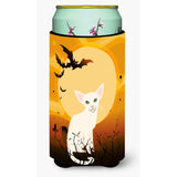 Caroline'S Treasures Halloween Foreign White Cat Tall Boy Beverage Insulator Hugger, Multicolor