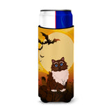 Caroline'S Treasures Halloween Himalayan Cat Michelob Ultra Hugger For Slim Cans, Slim Can, Multicolor